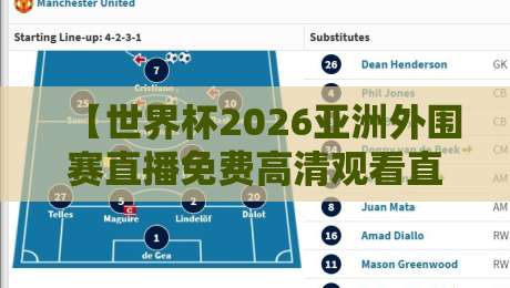 【世界杯2026亚洲外围赛直播免费高清观看直播】!这里教你怎么看最爽 【世界杯2026亚洲外围赛直播免费高清观看直播】!这里教你怎么看最爽