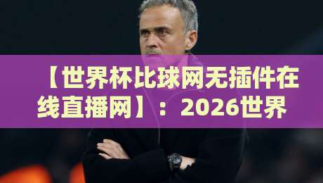 【世界杯比球网无插件在线直播网】：2026世界杯观赛的终极体验